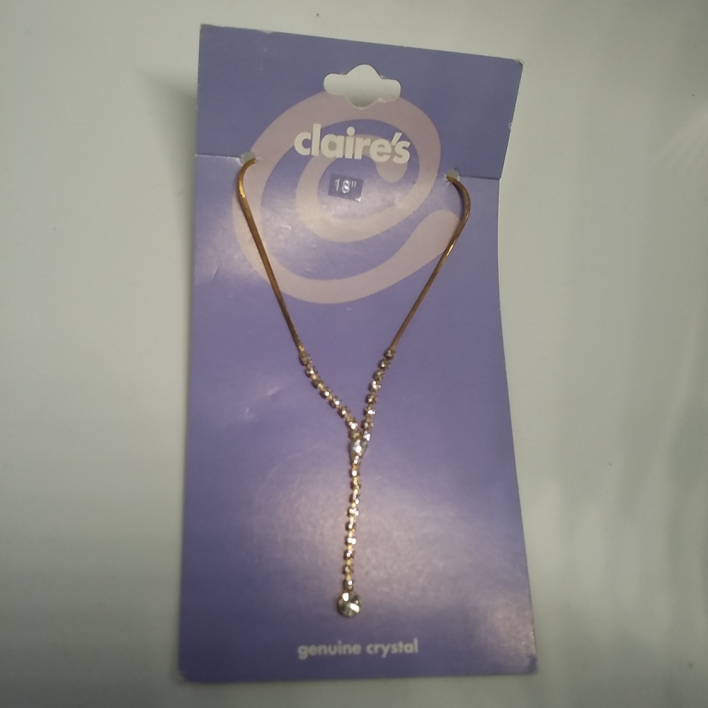 3/$25 CLAIRE'S Necklace Crystal New NWT 18"